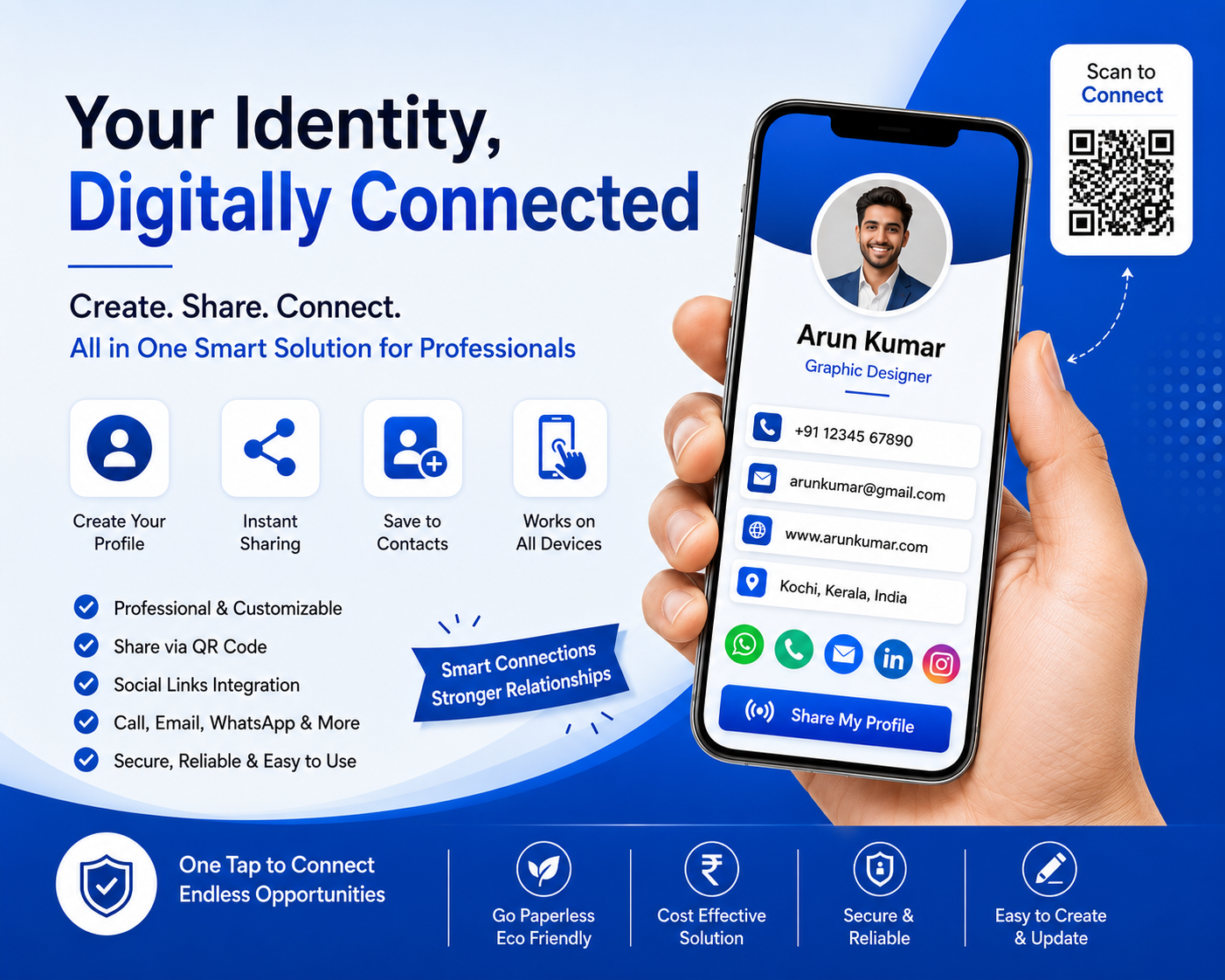 Digital vCard Illustration